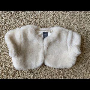 BabyGap faux fur ivory jacket
